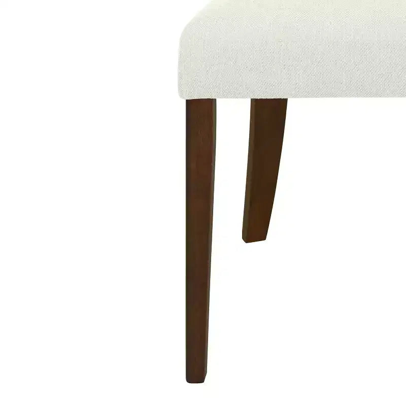Set di 2 sedie da pranzo imbottite in legno di gomma con schienale aperto curvo beige/noce