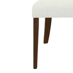 Set di 2 sedie da pranzo imbottite in legno di gomma con schienale aperto curvo beige/noce