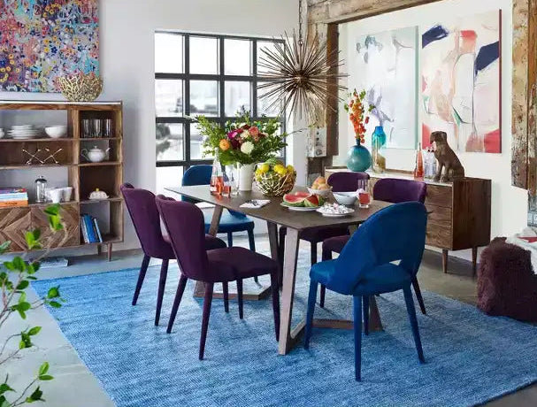Tavolo da Pranzo Rettangolare Noce: Stile Moderno, 8 Posti, Base a Doppio Piedistallo in Legno