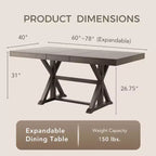 Tavolo da pranzo allungabile da 198 cm con base a trespolo