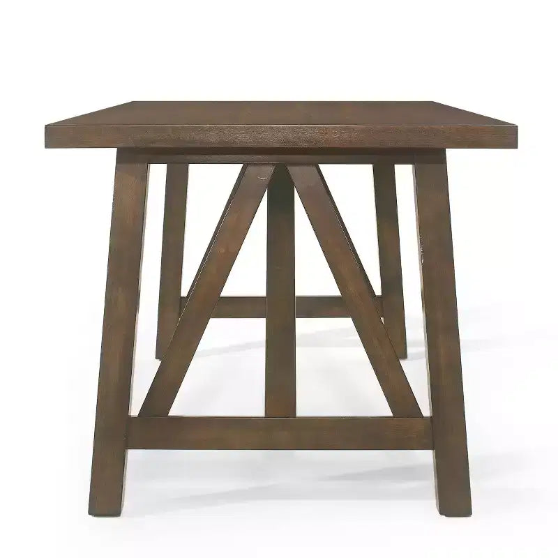 Tavolo da pranzo in legno stile rustico marrone antico