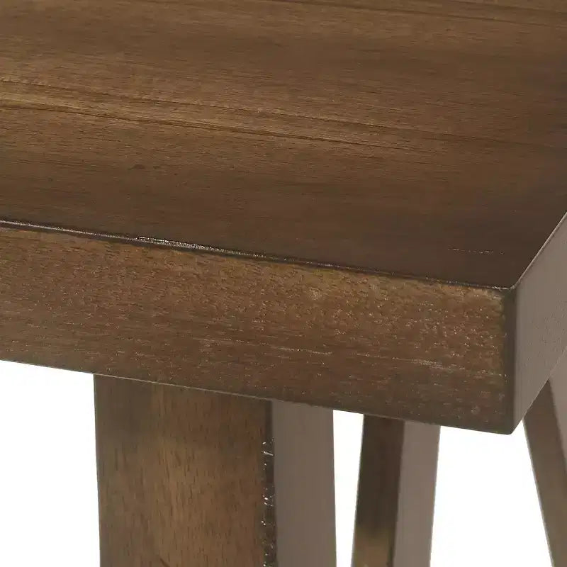 Tavolo da pranzo in legno stile rustico marrone antico