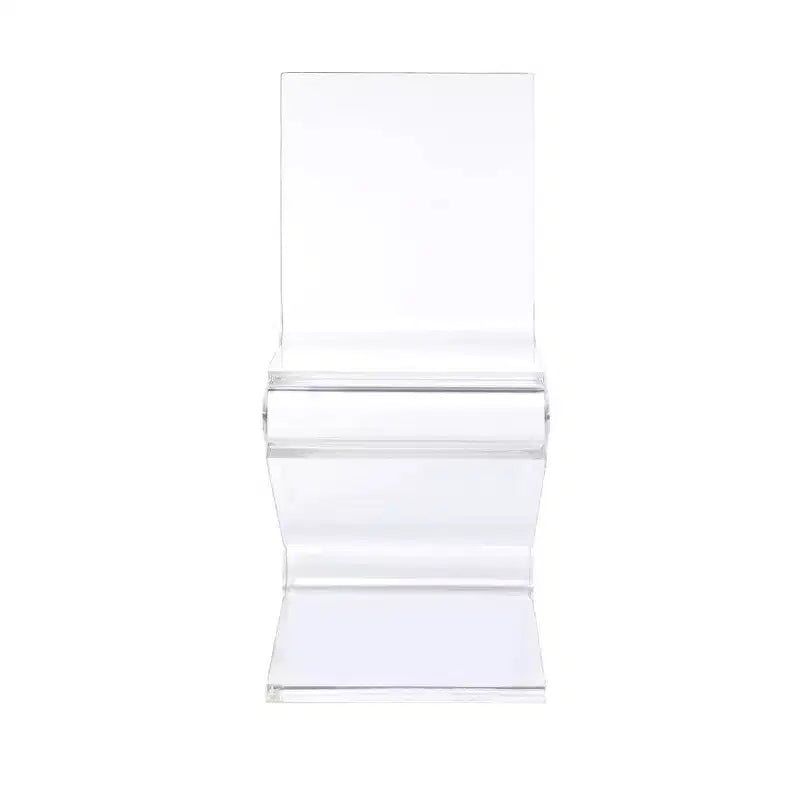 Sedia Acrilica a Z Trasparente: Sedia Moderna Senza Braccioli in Plexiglass, Senza Cuscino
