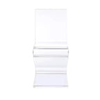 Sedia Acrilica a Z Trasparente: Sedia Moderna Senza Braccioli in Plexiglass, Senza Cuscino
