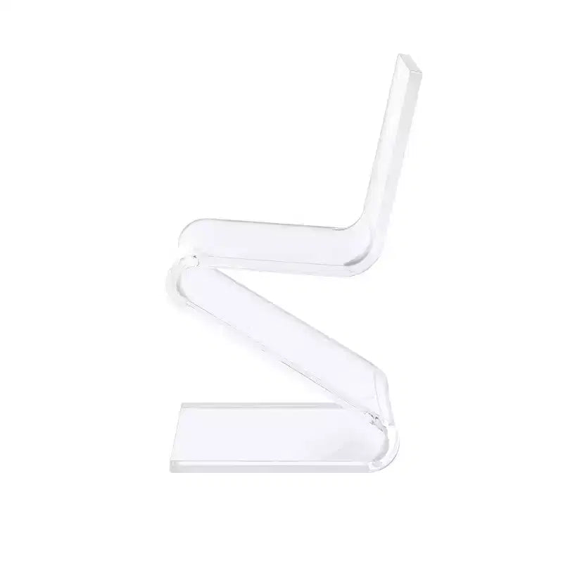 Sedia Acrilica a Z Trasparente: Sedia Moderna Senza Braccioli in Plexiglass, Senza Cuscino