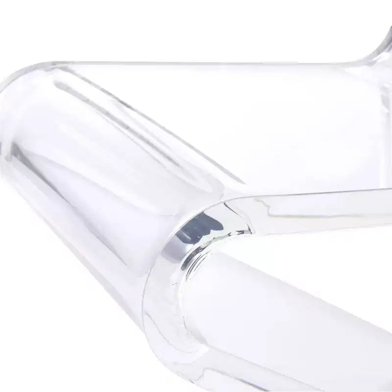Sedia Acrilica a Z Trasparente: Sedia Moderna Senza Braccioli in Plexiglass, Senza Cuscino