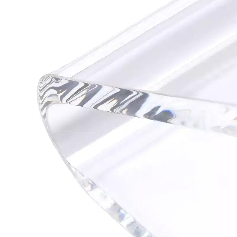 Sedia Acrilica a Z Trasparente: Sedia Moderna Senza Braccioli in Plexiglass, Senza Cuscino