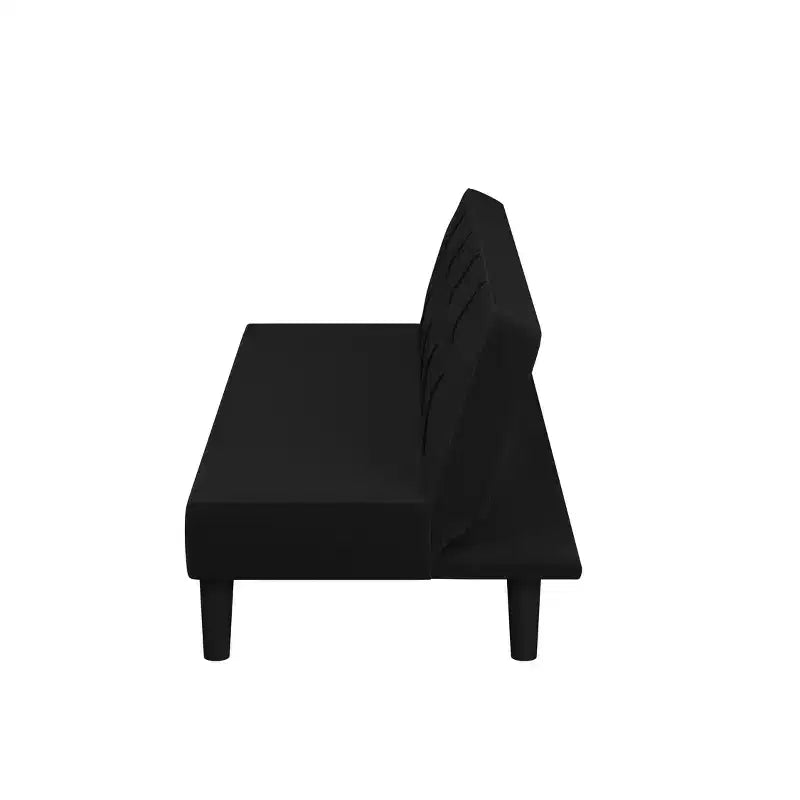 Divano letto futon convertibile a 3 posti nero