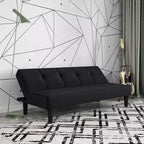 Divano letto futon convertibile a 3 posti nero