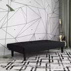 Divano letto futon convertibile a 3 posti nero