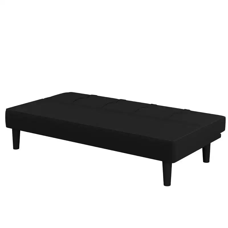 Divano letto futon convertibile a 3 posti nero