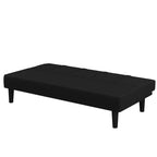 Divano letto futon convertibile a 3 posti nero
