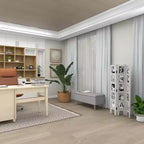 Paravento rettangolare in legno stile rustico bianco