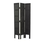 Paravento rettangolare in legno stile rustico bianco