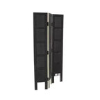 Paravento rettangolare in legno stile rustico bianco