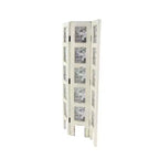 Paravento rettangolare in legno stile rustico bianco