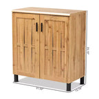 Armadietto portatutto in legno a 2 ante Marrone quercia/Nero