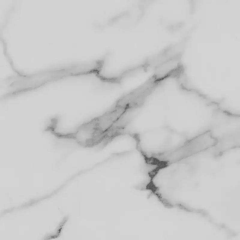 Supporto per stampante senza attrezzi con ripiani in finto marmo bianco