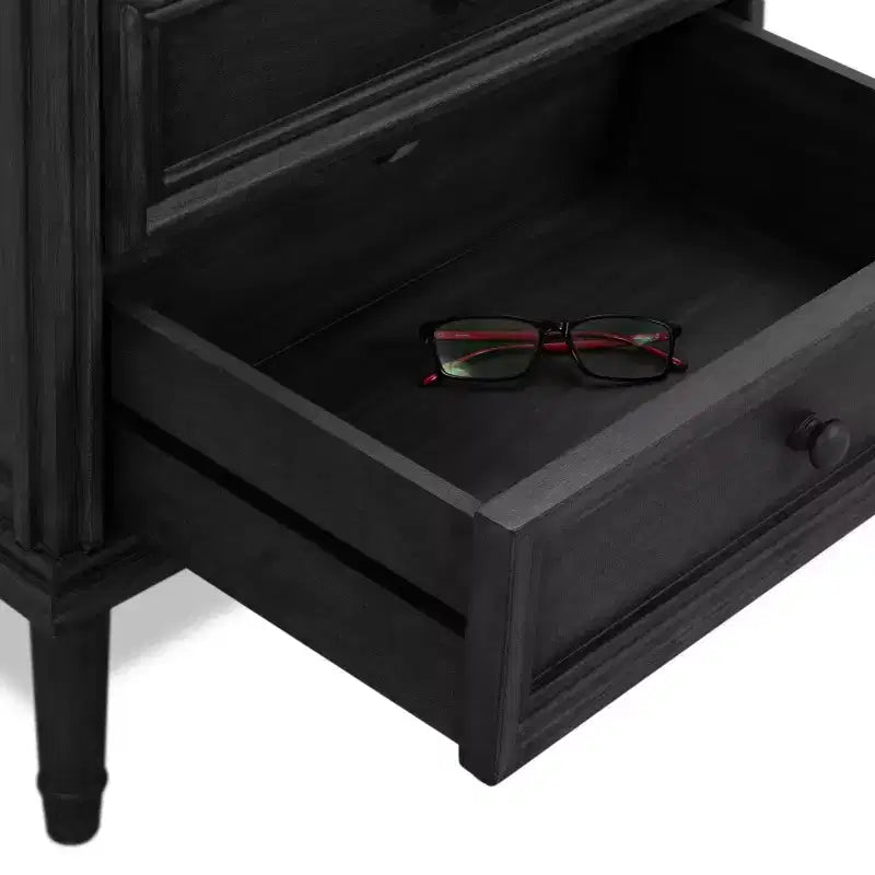 Cassettiera a 3 cassetti grigio scuro: Struttura in pino, Stile tradizionale, Senza ripiani