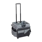 ECR4Kids Universal Rolling Utility Cart with Canvas Organizer Bag, Mobile Storage, Black/Grey