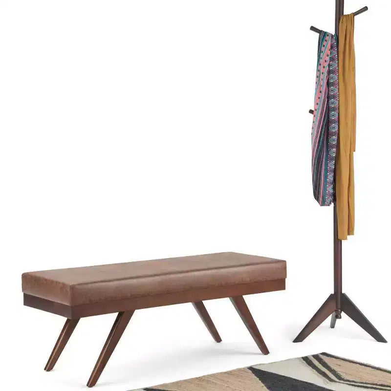 Panca Ottomana Mid Century in Ecopelle