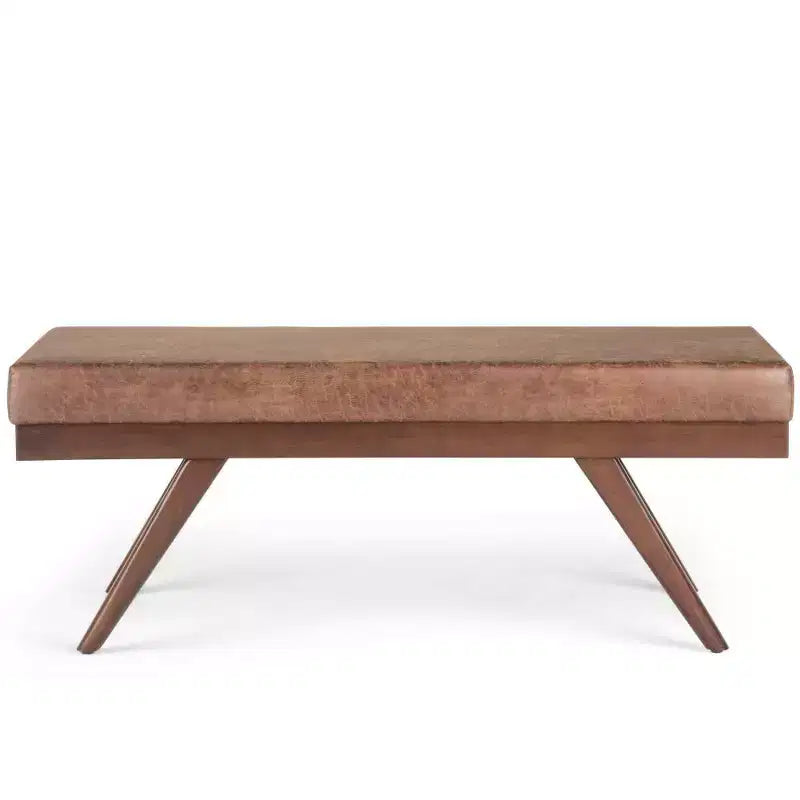 Panca Ottomana Mid Century in Ecopelle