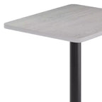 Piano del tavolo rettangolare in laminato da 24'' x 30'' con base da 18'' ad altezza tavolo rotonda