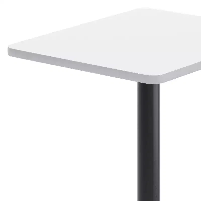 Piano del tavolo rettangolare in laminato da 24'' x 30'' con base da 18'' ad altezza tavolo rotonda