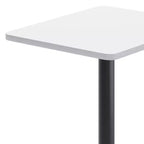 Piano del tavolo rettangolare in laminato da 24'' x 30'' con base da 18'' ad altezza tavolo rotonda