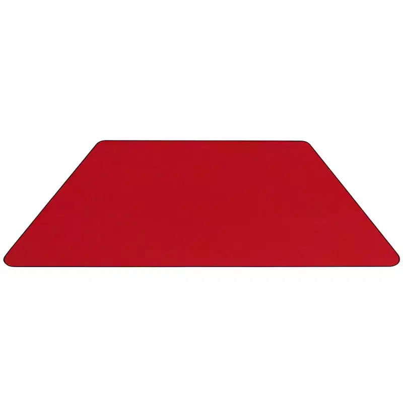 Tavolo per attività con piano trapezoidale in laminato HP, 22,5" L x 45" P - Gambe corte regolabili in altezza