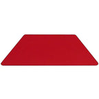 Tavolo per attività con piano trapezoidale in laminato HP, 22,5" L x 45" P - Gambe corte regolabili in altezza