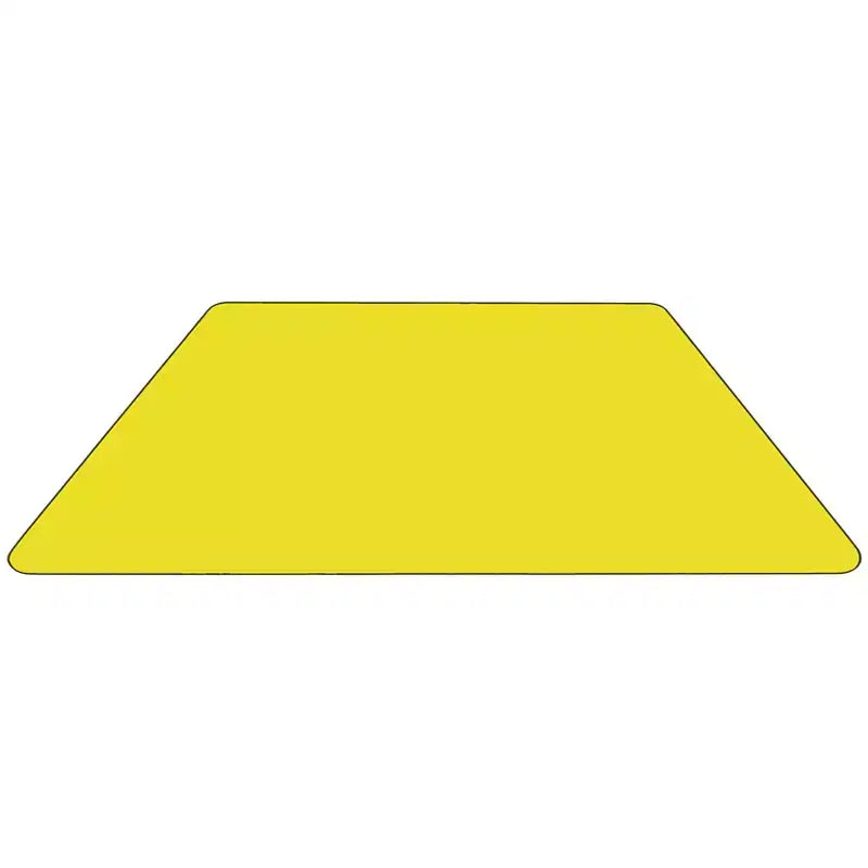 Tavolo per attività con piano trapezoidale in laminato HP, 22,5" L x 45" P - Gambe corte regolabili in altezza
