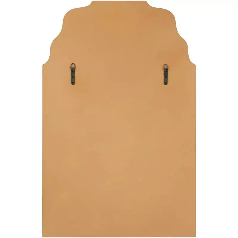 Specchio da Parete Decorativo Rettangolare per Vanity Moderno Smussato Ondulato Ad Arco in Cornice Dorata Anticata Lussuosa 26" di Larghezza per Bagno