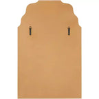 Specchio da Parete Decorativo Rettangolare per Vanity Moderno Smussato Ondulato Ad Arco in Cornice Dorata Anticata Lussuosa 26" di Larghezza per Bagno