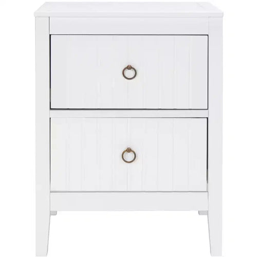 Tegan 2 Drawer Nightstand - NST5004 - White - Safavieh