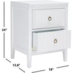 Comodino con 2 cassetti Bianco