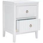 Comodino con 2 cassetti Bianco