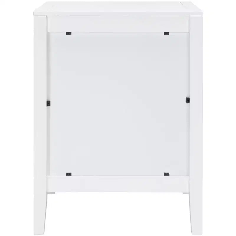 Comodino con 2 cassetti Bianco