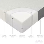 Materasso in Memory Foam Pieghevole a Tre Strati, 15 cm