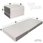 Materasso in Memory Foam Pieghevole a Tre Strati, 15 cm