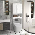 Over The Toilet Storage Cabinet, Bathroom Space Saver Storage Shelf, Freestanding Bathroom Cabinet Organizer With 2 Doors & Open Shelf