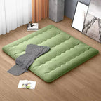 Materasso Futon Matrimoniale/Una Piazza e Mezza/Queen/King Giapponese da Pavimento con Copertura Lavabile e Borsa per il Trasporto Verde