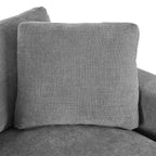 Chaise longue divano in tessuto oversize con cuscini