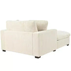 Chaise longue divano in tessuto oversize con cuscini