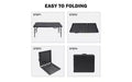 Folding Table, Portable Plastic Table, Adjustable Height, Carrying Handle for Dining, Picnic, Party, Camping